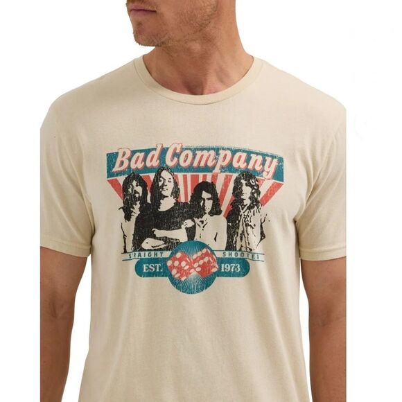 Men's Wrangler Bad Company Graphic Band Shirt Sleeve Cotton T-Shirt Size 2XL - Picture 5 of 7